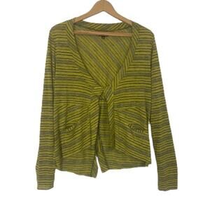 Staples Multi Green, Blue‎ & Yellow Magnet Clasp Cardigan